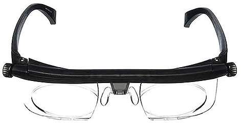 HYQHYX EIMINB Lunettes de mise au point réglable avec cadran pour vision de près et de loin, lunettes réglables pour homme, femme, personnes âgées (1 pièce), Noir, M