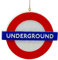 London Underground Tube Weihnachtsdekoration
