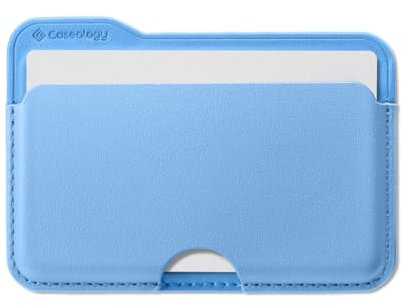 Caseology Folder Pop Magsafe Wallet [Non-Slip Silicon Patterned] Magnetic Card Holder for iPhone 15, 14, 13, 12 Series - Skyblue