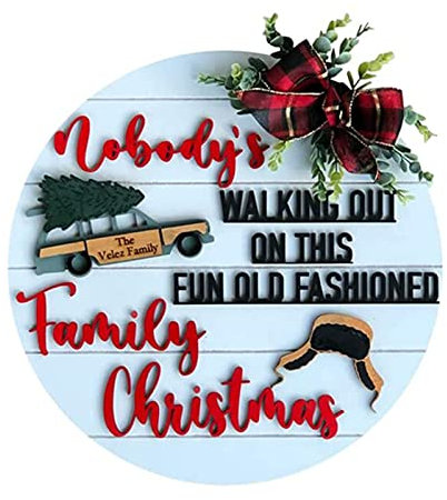 Weihnachtstürschild, Weihnachtsferien Thema Türhänger Vacation Theme Türhänger Für Innen- Und Außendekorationen, Holzkränze Home Wall Hanging Dekorationen