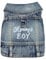 JcDuDoi Dog Jeans Jacket Mommy's Boy Denim Pet Coat for Puppy Small Dogs Classic Overalls Male Cat Costumes Washed Vest Clothes Outfit T-Shirts Chihuahua,Yorkie,Teacup