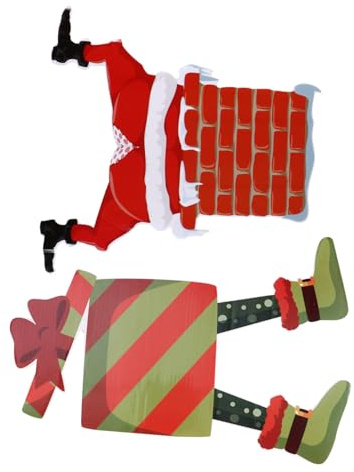 CAXUSD 2pièces Panneaux De Jardin Décoratifs De Noël Pour Aménagement Extérieur Indicateurs De Pelouse Avec Piques Pour Fête Et Décoration De Noël