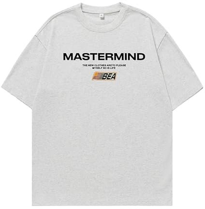 Männer und Frauen Sommer Casual Baumwolle Brief Druck Shirts Jungen und Mädchen Kurzarm Volltonfarbe Sport Schlitz Shirt T Shirt Herren Set (Grey, XXXL)