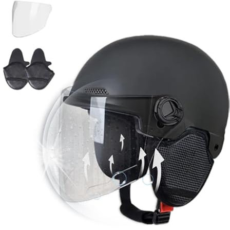 Casques de Scooter,Casques de Course de vélo de Rue | Casques de sécurité de Cyclisme, Casques de Moto et de Scooter, Casques universels avec Protection auditive pour Hommes Adultes
