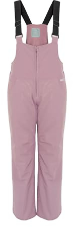 KADVA Skihose für Kinder SKIRO Pants JR in Rosa Größe 122 cm Wasser- und Winddicht mit offenen Taschen und Hosenträgern Ausgestattet mit reflektierenden Elementen und Logo