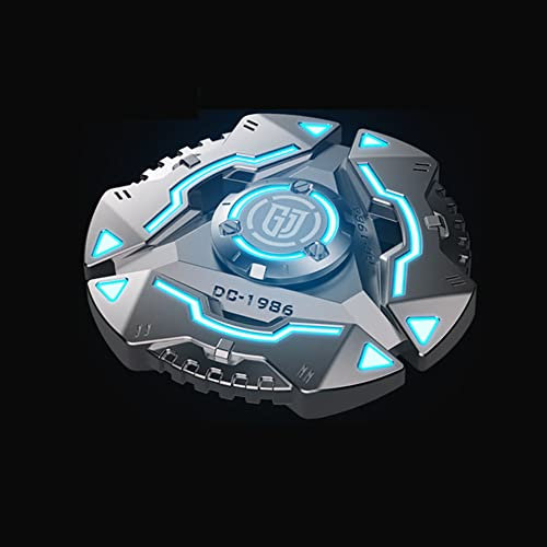 AYUNJIE Metall Fidget Hand Spinner, Fingerspitze Gyro Gadget, leuchtende Finger Spinners Sensory Desk Toy für Kinder Erwachsene, Spielzeug für Stress Angst Relief (Blau)
