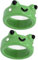 Clockjuan 2 Stück grüne niedliche Frosch-Ringe aus Kunstharz, 3D-Tierring, lustig, personalisierbar, Schmuckgeschenk für Geburtstag, Weihnachten, Valentinstag, Geschenk für Frauen und Mädchen