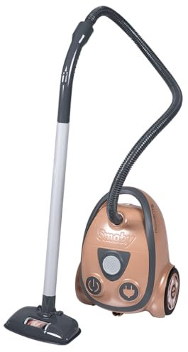Smoby - Aspirapolvere a cilindro Rowenta - Replica perfetta - Finto - Suono di aspirapolvere reale - Dai 3 anni - Prodotto in Francia