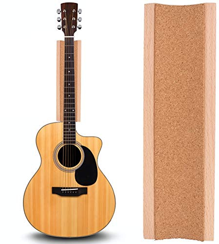 OKOVO Guitar Neck Rest Luthier Tool Supports String Changes Wood Color Wooden Neck Rest for Guitars Basses Ukulele Mandolin Banjo Music Lovers