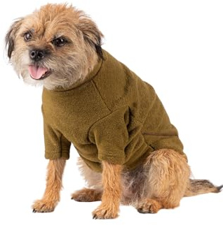 Fleece Dog Jumper Puppy Jacket Winter Coat XS, S, M, L, XL Pet Clothes Pet Jacket 7 Colours (Military Green, L)