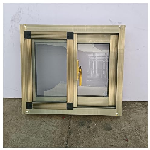 SHAARI Ventanas Correderas Horizontales De AleacióN De Aluminio, Ventanas MetáLicas Para Casas, Con Mosquiteras Integradas(80x80cm)