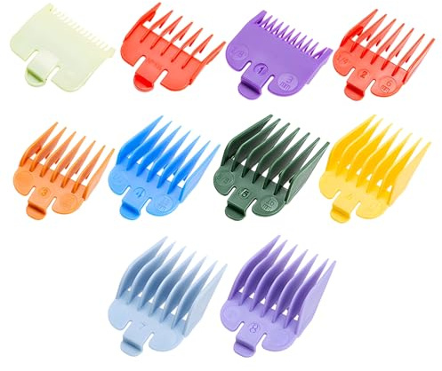 10 Stück Aufschiebekämme für Schermaschine,1.5mm-25mm Clipper Aufsätze, Haar Clipper Guide Limit Kamm, für Friseur Salon Werkzeug