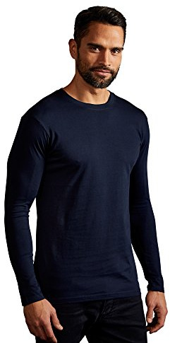 Premium Langarmshirt Herren, Marineblau, L