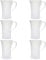 Bone China Set of 6 White Tall Waisted Beakers/Mugs