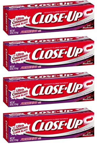 Close-Up Zahnpasta, Erfrischendes Rotes Gel, Antikaries Fluorid, Zimt 4 Oz