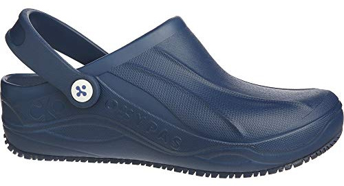Oxypas Safety Jogger Clogs für Damen - Smooth - Leichter Arbeitsschuh für Herren, ideal für Krankenhaus, Küche oder Garten, Navy, Größe EU 38