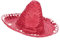 DEGUISE TOI Pinker Sombrero mit Bommeln für Erwachsene - Rot