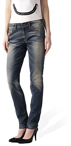 Diesel Francy 0666H Stretch Damen Jeans Hose Relaxed Skinny (DE/NL/SE/PL, Bundweite & Schrittlänge, 26, 30, Blau)