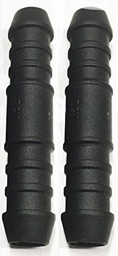 2 x 12mm Plastic Hose Pipe Tube Straight Connector Joiner Connect Silicon Pvc
