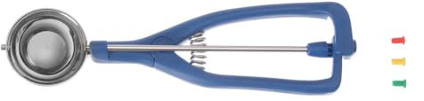 HENDI Eisportionierer Stöckel, verstärktem Glasfasernylongriff, mit Farbclips, geeignet für Geschirrspüler, Eislöffel, Eiscreme Löffel, 1/24, ø51mm, Edelstahl