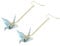 CutieJewelry Origami-Kranich-Ohrringe für Damen, niedlich, hübsch, S, Papier