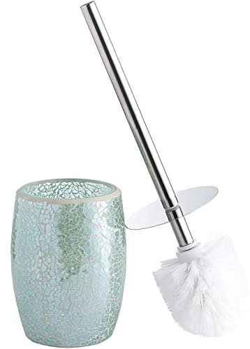 Accesorios de baño Juego de escobillas para el Inodoro - Cepillo para la Taza del Inodoro y Soporte (Azul Turquesa)