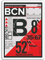2 x 10 cm Flughafen Barcelona Vinyl Aufkleber - Spanien Aufkleber Laptop Gepäck # 17130 (10 cm groß)