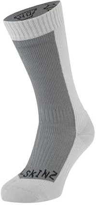SealSkinz Unisex Kaltes Wasser Wasserdichte Socken – Mittellang, Grau, L, 11100064000
