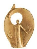 Herzmensch Engel des Vertrauens, des Weges, der Führung, des Neubeginns, 801381, Bronze handbearbeitet, 12 x 9 cm, Künstlerin: Andrea Zrenner