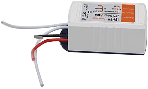 EBILUN Adaptador de fuente de alimentación de transformador de controlador LED AC90-240V a DC12V Voltaje constante para tira de luz LED 18W