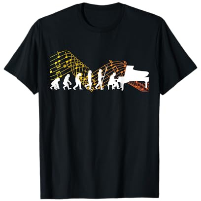 Evolution Klavierspieler Pianist | Geschenk Klavier Piano T-Shirt