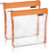 nex|trip Kulturbeutel [2'er-Set] Transparent für Flüssigkeiten Handgepäck - Kosmetiktasche durchsichtig für Flugzeug - Reiseset Kosmetik Beutel (Orange)