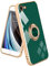 Urarssa iPhone 7 Case iPhone 8 Case iPhone SE 2020 Phone Case Magnetic Ring Holder 360 Degree with Rotation Finger Car Holder Shockproof Case Cover for iPhone 7/8/SE 2020-Green