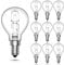 Lustaled 10-Pack SES E14 Golf Ball Bulb Dimmable, 42W G45 Small Screw Light Bulb, 240V Classic Clear Mini Globe Edison Round Light Bulbs Warm White 2700K