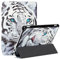 MadBee Tavoletta Custodia per all-New Amazon Fire HD 10/HD 10 Plus (11th, 2021), Ultra Sottile e Leggera Tri-Fold Stand Cover Cover Custodia in Pelle Protective Case [Auto Sveglia/Sonno] (Tigre)