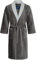 Morgenstern Peignoir Homme 100% Coton Éponge Velours Col Châle Lux Long L Gris/Gris-clair