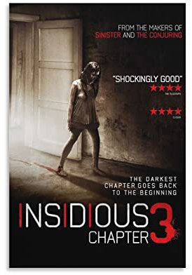 Filmposter mit Horror-Filmplakat, Motiv: Insidious Chapter, Leinwand-Kunst, Poster und Wandkunst, modernes Familienschlafzimmer, 30 x 45 cm
