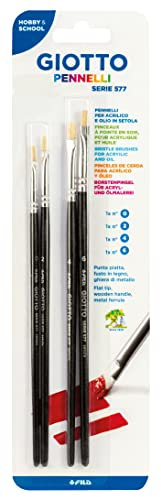 GIOTTO - Blister 4 pinceaux série 577 - n° 0 2 4 6