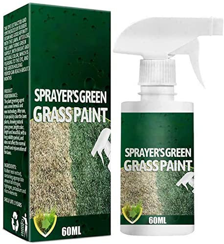 Verbessertes grünes Gras-Rasenspray, Rasenfarbe, Rasenfarbe, natürliche grüne Sprühfarben für Rasen- und Rasenfarben, umweltfreundlich, schnell trocknende grüne Grasfarben