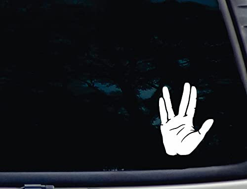 myrockshirt Gruß Spock Außerirdische Hand Finger 15 cm Aufkleber Sticker FREIE Farbwahl Autoaufkleber