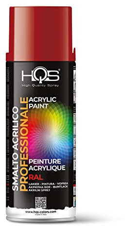 HQS Bombe de peinture acrylique, couleurs RAL (RAL 3001 - Rouge de sécurité)