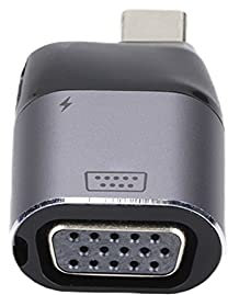 USB-C-zu-VGA-Adapter, USB-Typ-C-zu-VGA-Stecker-zu-Buchse-Konverter Unterstützt DisplayPort Alternate Mode für Windows, für Android, für OS X