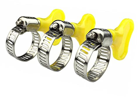 pièces collier de serrage en acier inoxydable 304 collier de serrage avec cerceau de gorge en plastique papillon poignée, Dia.16,25mm