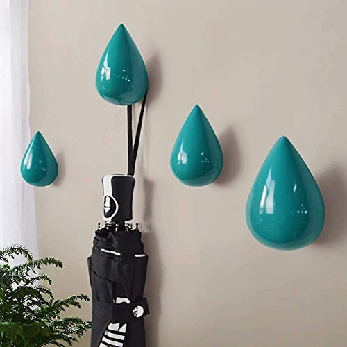AYGCI Gancio Creativo Gocce d'acqua Ganci per vestiti Gancio Da Parete In Legno Hanger Decorazione Moderna Della Parete 2 pezzi