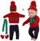 18 Zoll Puppenkleidung Weihnachtspuppenkleidung Weihnachtspuppenpullover Hosen Schal Set Mädchen Puppenkleidung Puppenpuppenkleidung 18 Zoll/43 cm Weihnachtspuppenkleid (Q18-783)