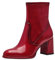 Tamaris Donna Absatzstiefelette Blockabsatz Vegan, Red Patent, 36 EU
