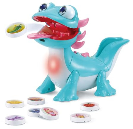VTech - Zébulon, Mon Compagnon Glouton, Animal Interactif Axolotl Qui Parle, Chante, Mange et Réagit, Découverte en Couleurs des Émotions, Jouet Éducatif, Cadeau Enfant Dès 2 Ans - Contenu en Français