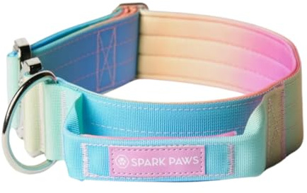 Spark Paws Taktisches Hundehalsband – Robuste, Premium-Qualität, Dick und Langlebig für Große und Mittelgroße Hunde - M: 23-39kg [3.8cm]