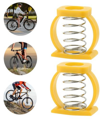 HTU 2Pcs Bike Hinge C Buckle Parallelizer Easy Free Twist Folding Bike Frame Hinge Clamp Spring for Folding Bike