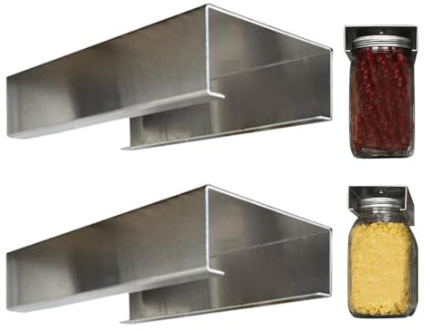 Buerfu Mason Jar Storage Rack | Space-Saving Mason Jar Organizer, Jar Holder, Unique Jar Holde For Kitchens, Cafes, Canteens, Restaurants